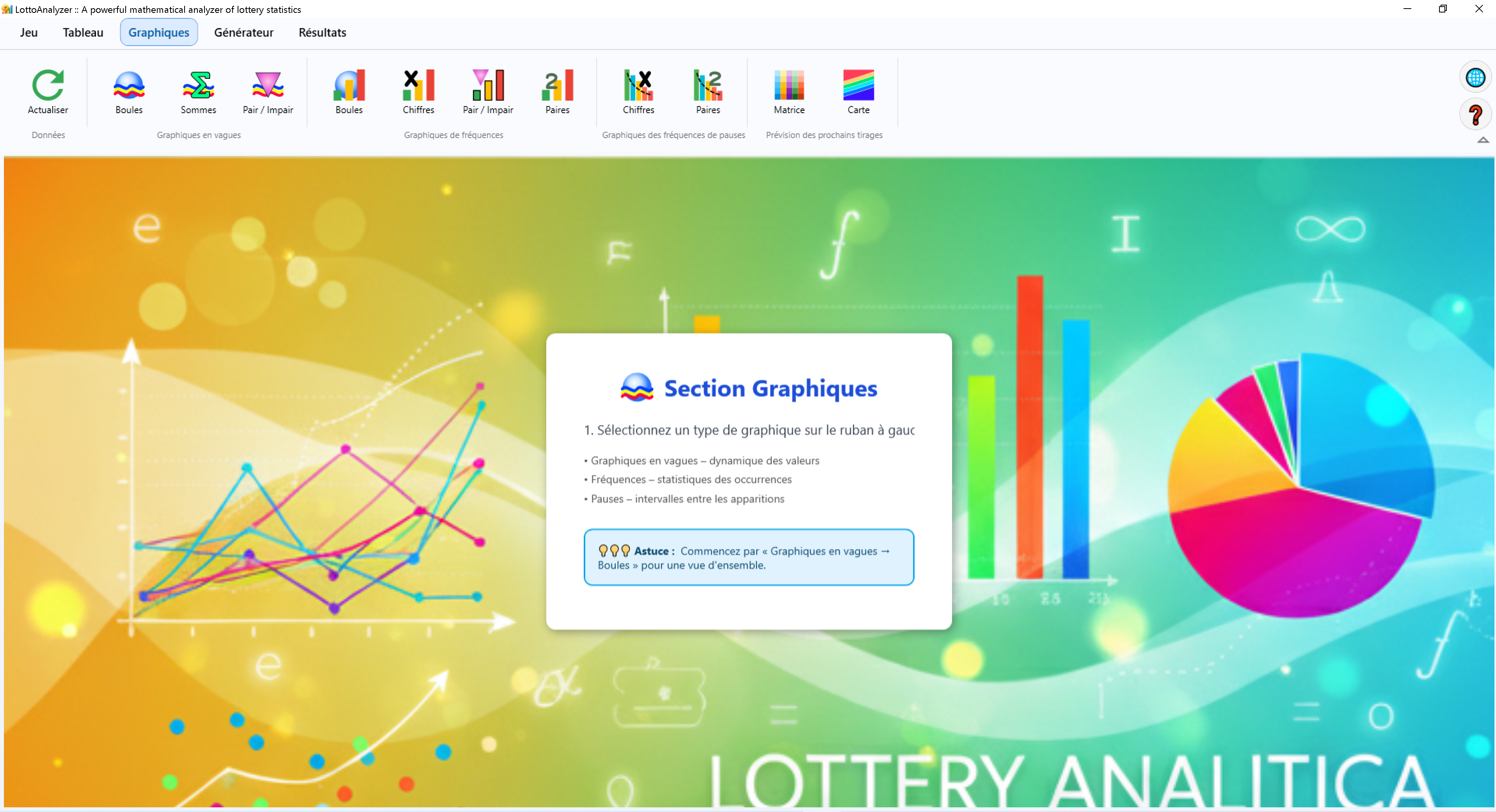 page sélection graphique